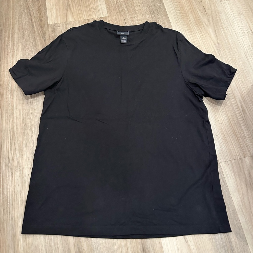 H&M Basic Black Crewneck Men's T-Shirt size Large